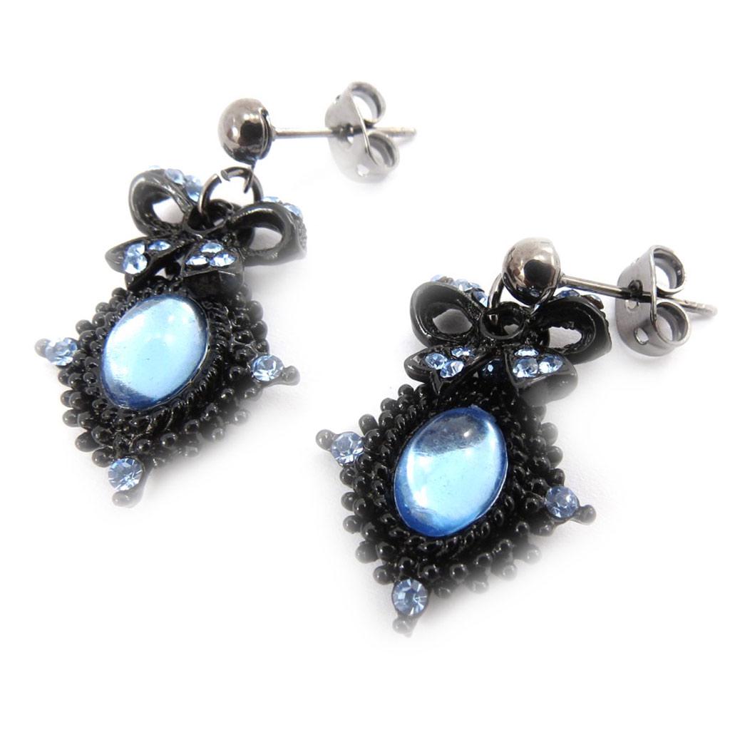 Les Trésors De Lily [J7164] - Designer Earrings 'Carmen' Blue Black