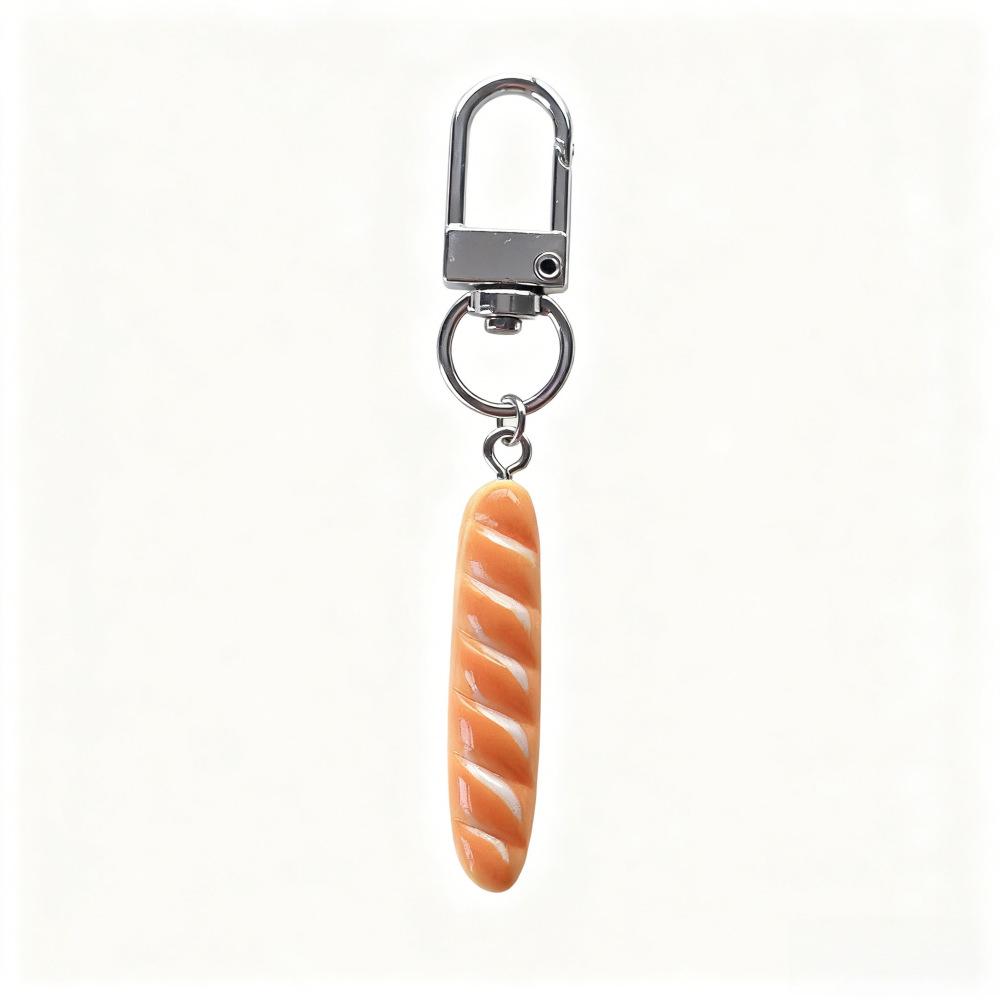 Забавный брелок в корейском стиле: Креативный кулон-багет и крендель для студентов