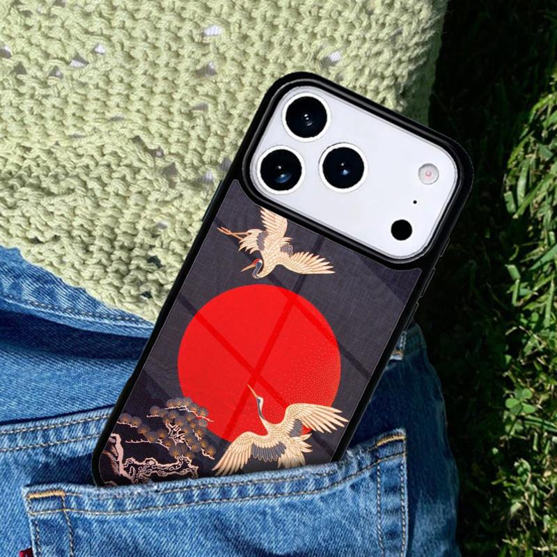 Мягкий чехол для телефона с изображением Красноголового журавля для iPhone 17 AIR 16 Pro Max 15 14 Pro 11 12 13 Ударопрочный силиконовый чехол