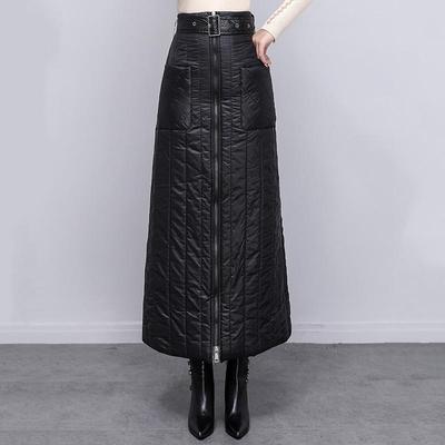 Новая модная осенне-зимняя женская свободная длинная юбка, черная одежда