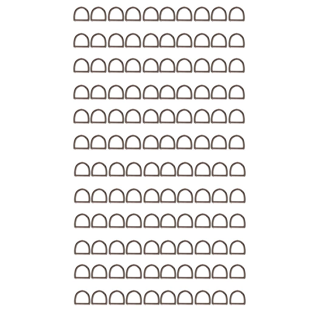 120 шт. металлических D-образных колец, многоцелевые пряжки из цинкового сплава в форме буквы D для сумок, рюкзаков, одежды своими руками