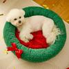 Christmas Tree Triangle Nest Cat and Dog Nests Semi Closed Cats Hole Christmas Sock Nest Winter Thickening Pet Bed Accessories