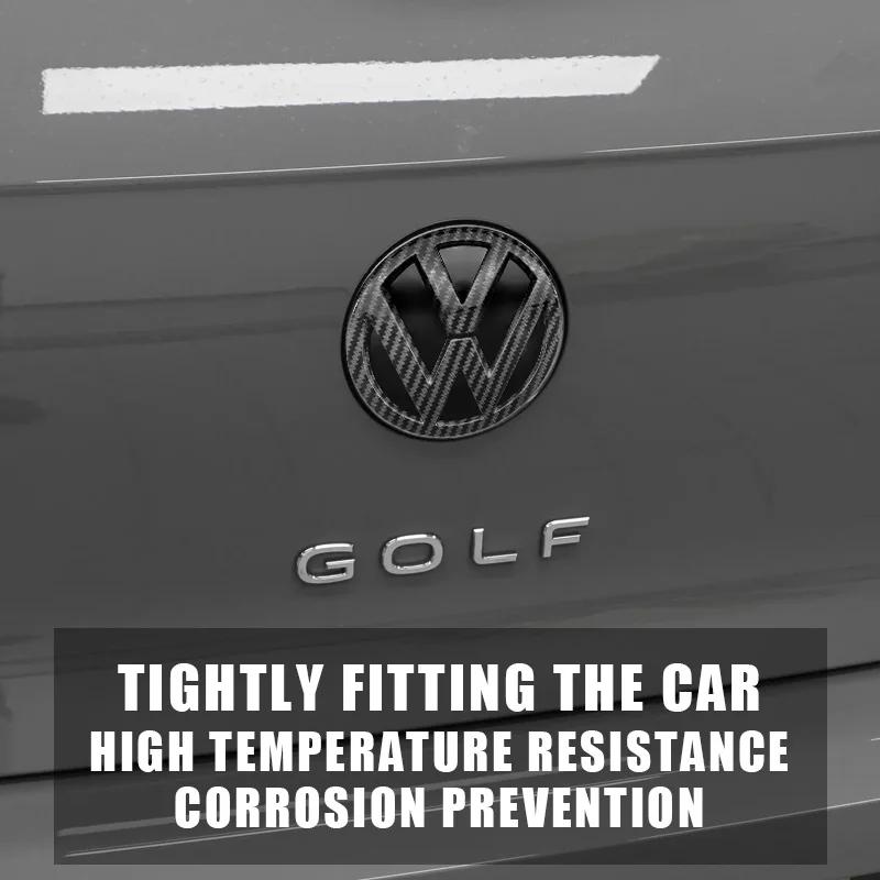 For VOLKSWAGEN VW 2Pcs VW Golf 7.5 ABS Car Logo Cover Front Grille Badge Rear Trunk Emblem Sticker Accessories For Volkswagen Go