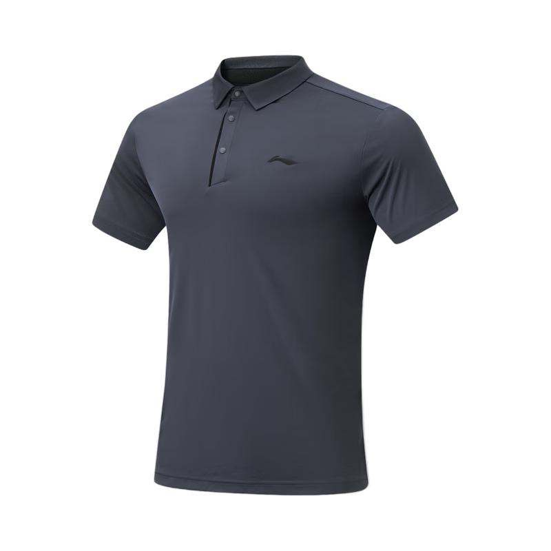 Li-Ning Мужская вязаная футболка-поло с коротким рукавом APLU255
