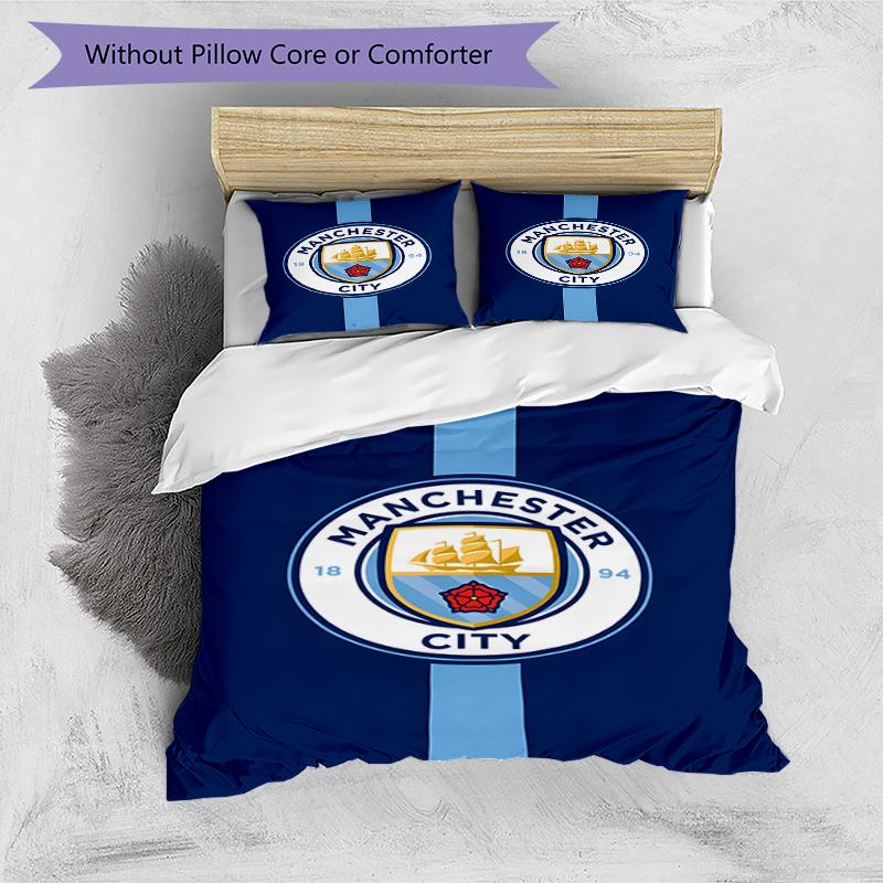3pcs Football Team (32) Design Cover Set - HD Printed Bedding with 1 Cover and 2 Pillowcases - Perfect for Home and Dorm Decor