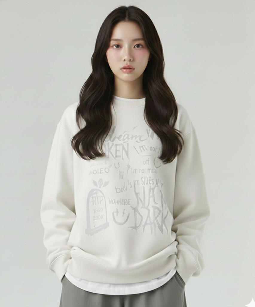 VANNWORKS Broken Star Sweatshirt (Vls0220) White (Type B)
