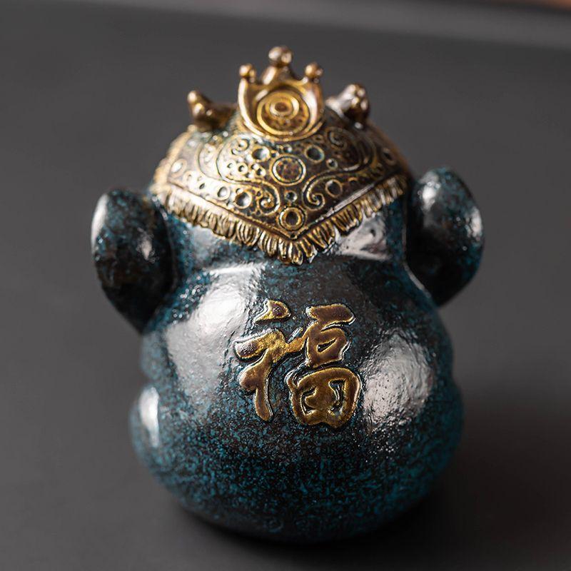 Смола Маленький Слон Чайный Питомец Украшения Высокотемпературное Обесцвечивание Аксессуары для Чайного Набора Чайный Столик и Поднос 6,5x6x7см