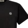 STONE ISLAND Ss25 Однотонная футболка с логотипом, круглым вырезом, хлопковая, с коротким рукавом, мужская, топы K1S152100039S0013-V0029