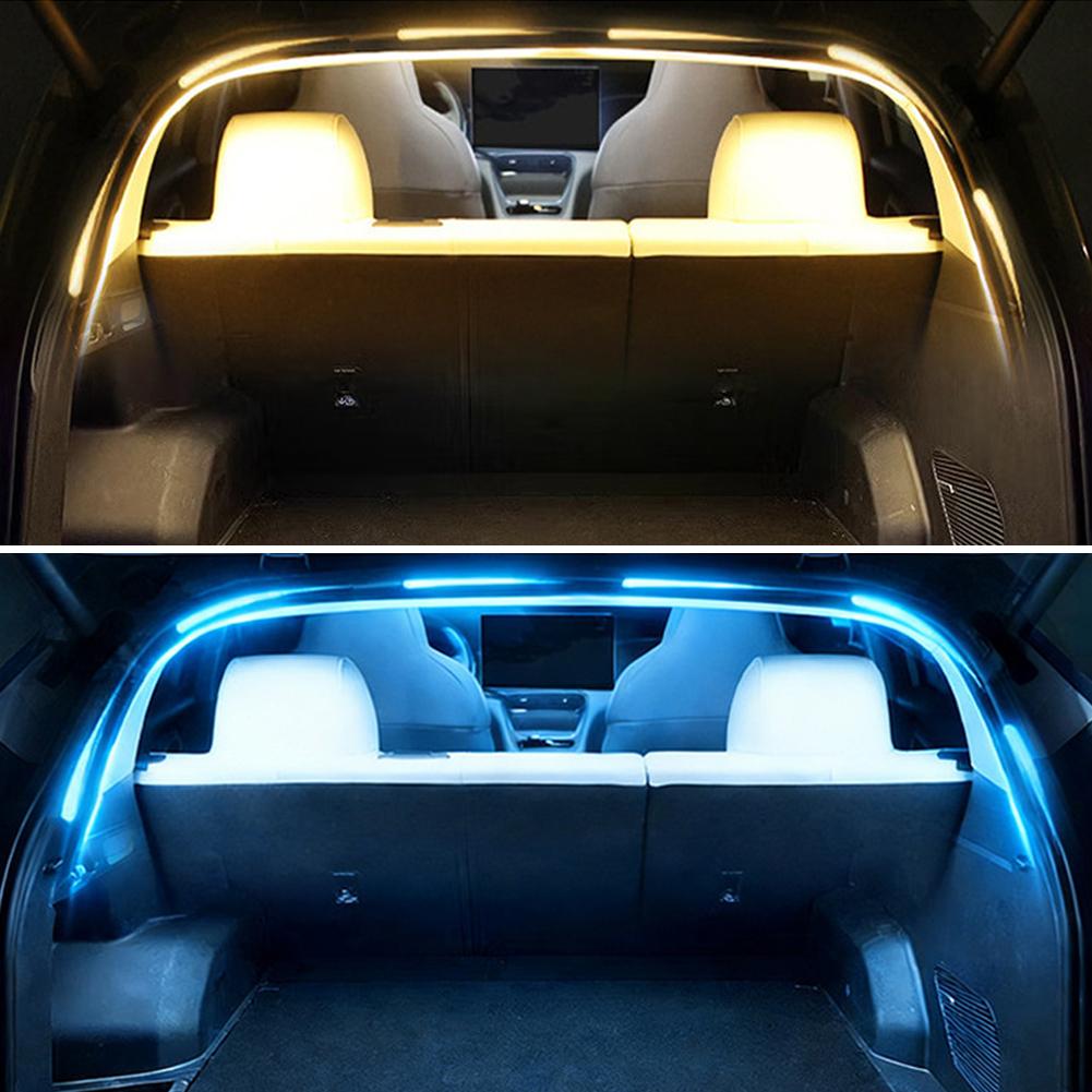 Car High Brightness Trunk Lighting Ambient Light Interior Decoration LED Wiring Free Automatic Sensing Tailgate 2/4M Light Strip