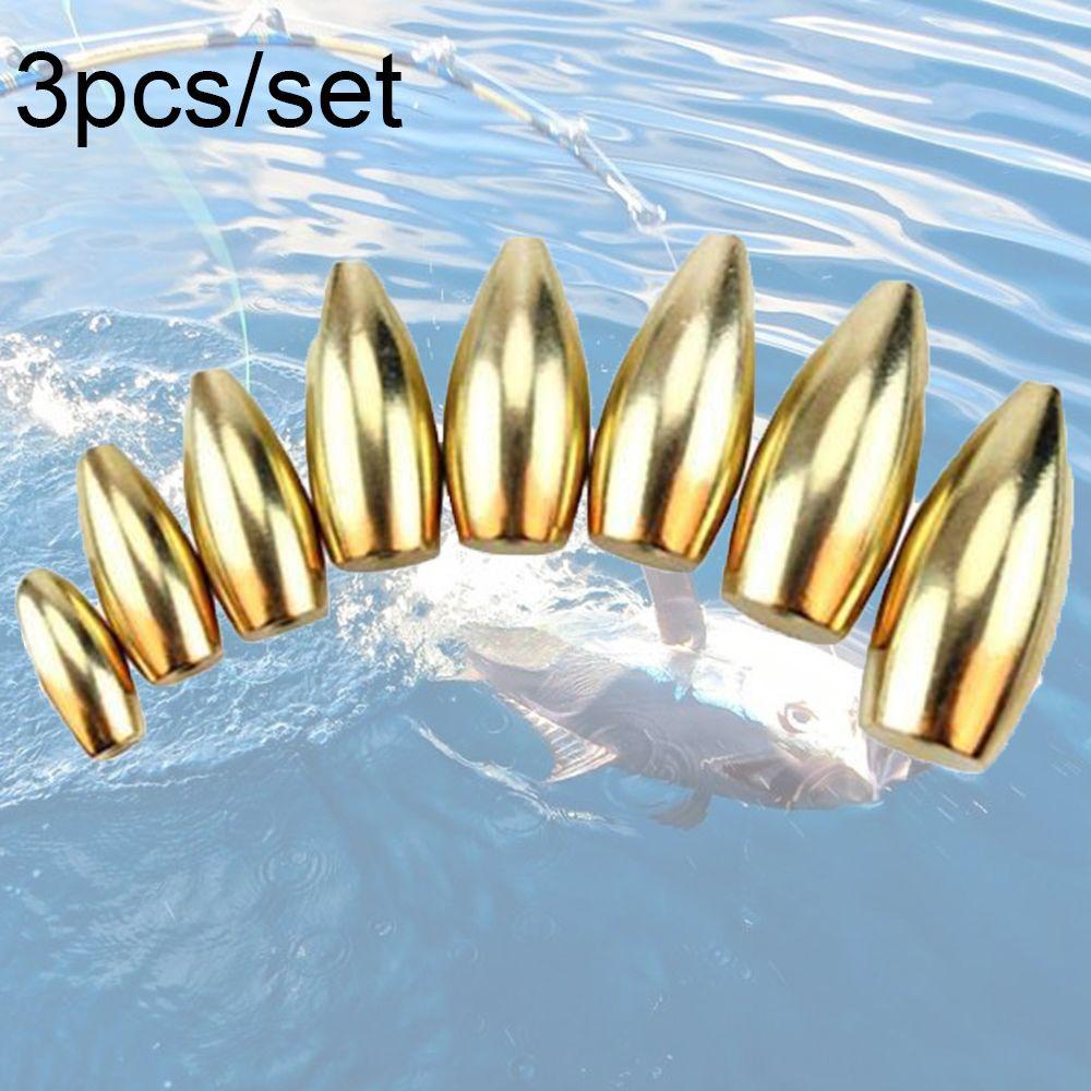 Split Weights Line Sinkers Hook Connector Sinker Fishing Lead fall Brass