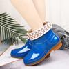 Rain Shoes Women's Short Tube Fashion Non-slip Rain Boots Adult Water Shoes Wear Water Boots Outside Kitchen Waterproof Shoes Warm Cotton Rain Shoes