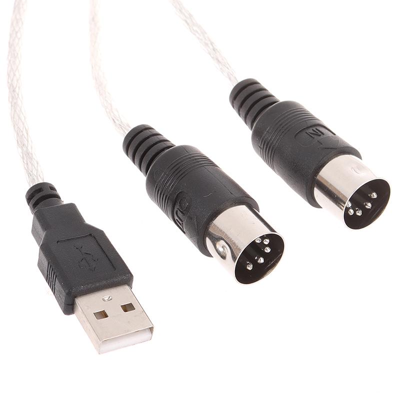 Usb In-Out Midi Interface Cable Converter To Pc Music Keyboard Adapter Cord