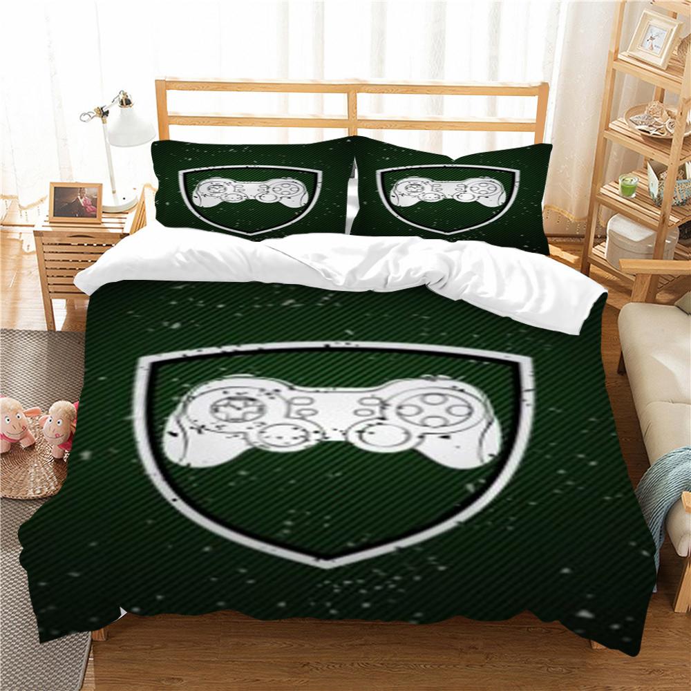 Fashion 3D Gamepad Bedding Suit Quilt Cover Bed Set Home Bedroom Bed Decor Microfiber Soft Pillowcase Kids Gift