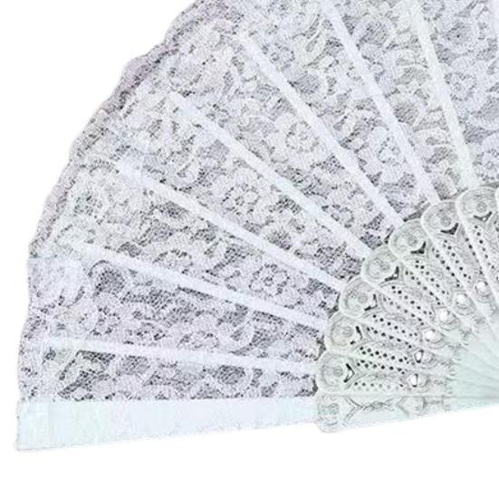 Юшенг Ретро Кружевной Веер Ручной Складной Веер Вышитый Розовый Узор Портативный Китайский Декоративный Веер Реквизит для Фотографии