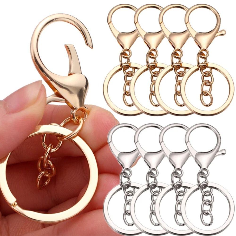 20Pcs Buckle Metal Key Chain Pendant Keychains Jewelry DIY Snap Hook Clips Key Ring  Jewelry Making