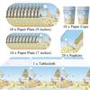 Plates Cups & Tablecloth Set 51Pcs For Vintage Winnie The Pooh Theme Party Decor