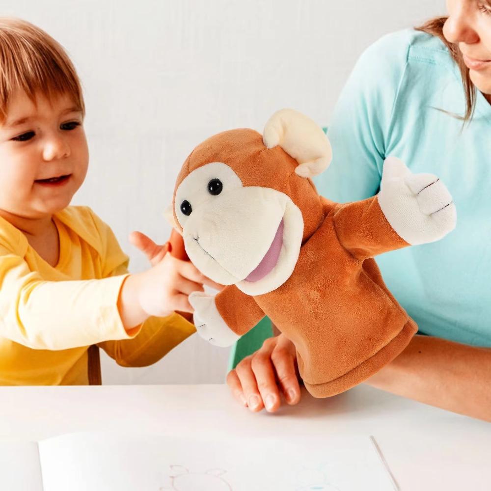 Interactive Hand Finger Stuffed Plush Toys Cartoon Stuffed Plush Animals Toys Kids GIfts