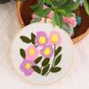 Needlework Punch Needle Kit Flower Pattern Embroidery Kit Home Decor Rug Punch Beginner