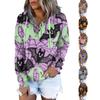 Women's Casual Fashion Print Long Sleeve Pullover Hoodies Sweatshirts