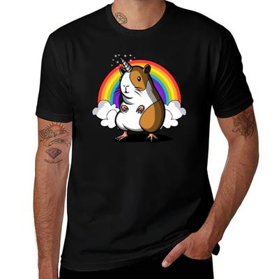 Футболка с единорогом и морской свинкой t shirt печать на заказ мужские футболки высокое качество люксовый бренд g man футболки для мужчин T-Shirt