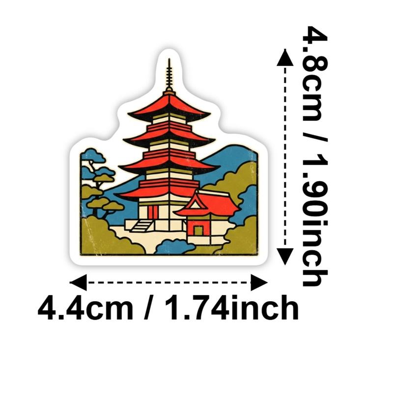 50PCS Cartoon Japan PVC Sticker Aesthetic Colored DIY Sticky Decoration Scrapbooking Hand Accounting Supplies