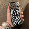 Применимо к iPhone14/15 креативный letter 11/12 Apple 13promax чехол для мобильного телефона xr/xs цвет серебристый IMD жесткий