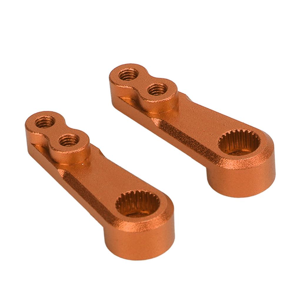1 Pair RC 25T Metal Servo Arm Aluminium Alloy Servo Steering Arm for 1 8 1 10 Remote Control Car Orange