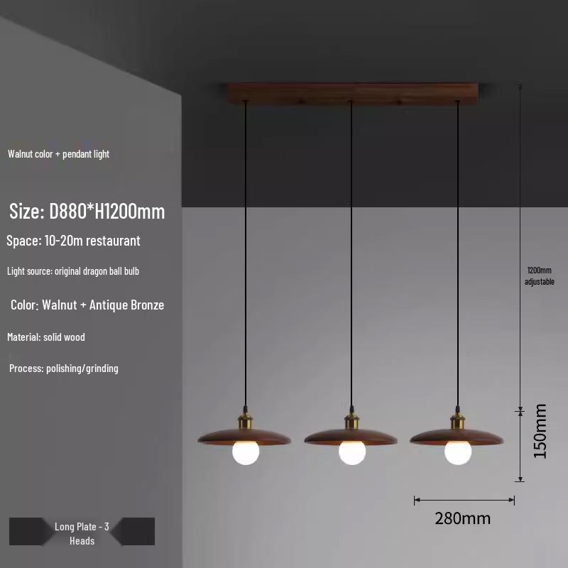 Nordic Solid Wood Pendant Light for Bedroom, Tea Room, Corridor, or Bar