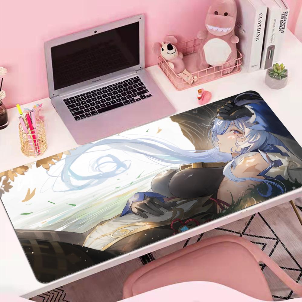 Genshin Impact Ganyu Mouse Pad Gamer Anime Sexy Girl Large Desk Mat Computer Gaming Peripheral Accessories MousePad