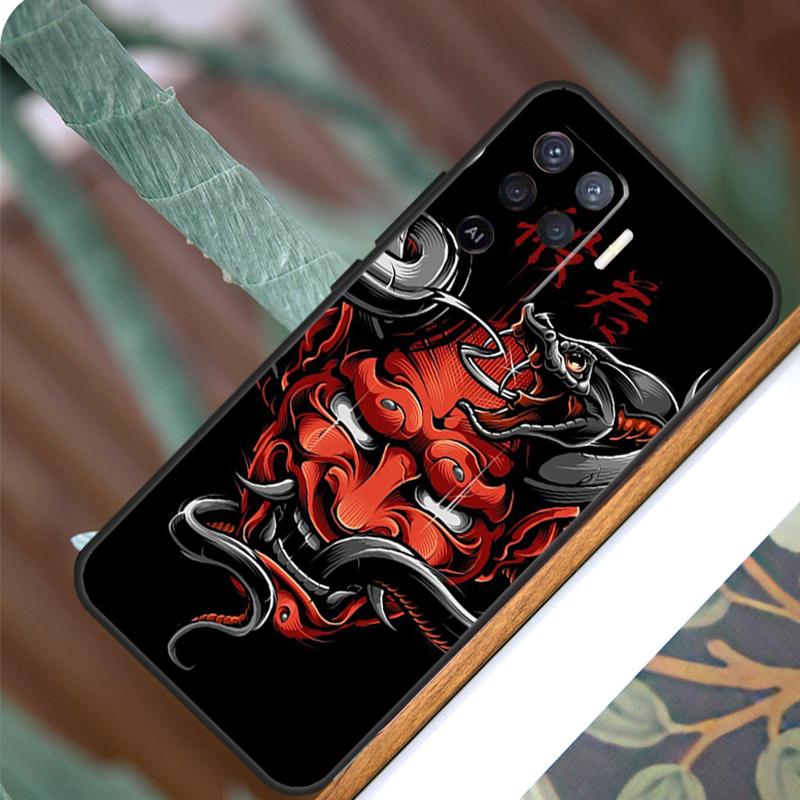 Японская маска Хання для OPPO A53S A57S A54S A38 A78 A58 A79 A15 A17 A77 A16 A76 A96 A52 A72 A5 A9 A94 A74 чехол