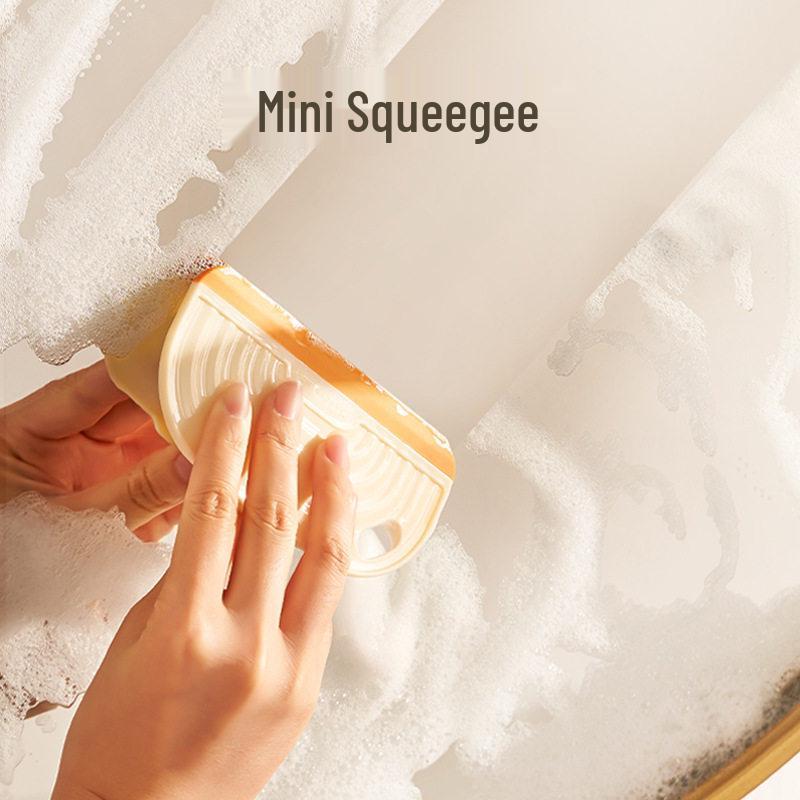 Mini Silicone Bathroom Squeegee Glass & Countertop Cleaning Tool
