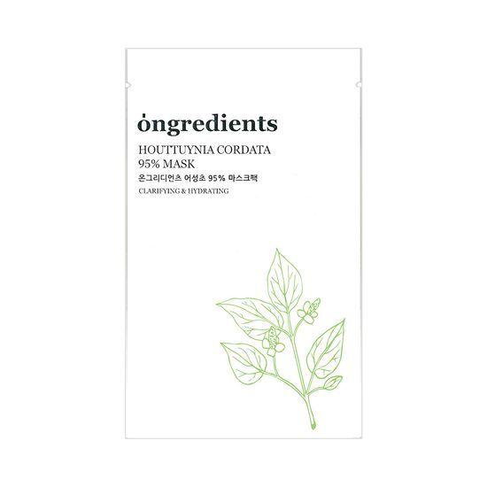 Ongredients Маска Houttuynia cordata 95% в упаковке (5 листов)