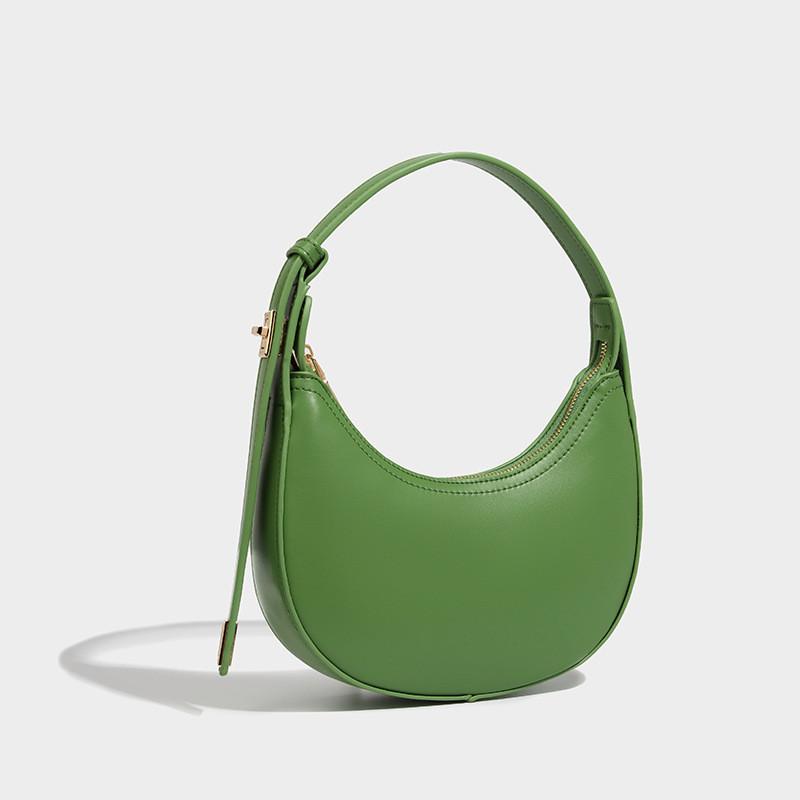 IELGY Niche Fashion Versatile Retro Baguette Bag, High-end Single Shoulder Underarm Crescent Bag