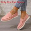 Womens Flat Loafer Shoes With Suede Upper Durable Non Slip Rubber Sole For Leisure Wear
