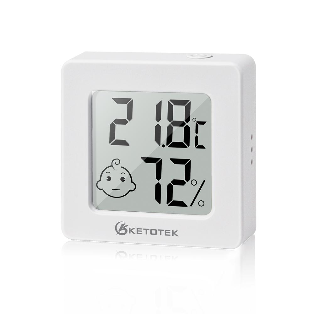 Ketotek Mini Digital Hygrometer Thermometer Indoor Hygrometer Gauge Sensor Humidity Meter Room LCD Thermometer Temperature