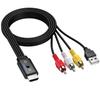 CAMWAY RCA в HDMI Переключаемый Видео AV в HDMI RCA в HDMI 3-цветный Мини CVBS Адаптер для Конвертера, 169/43 Конвертер, Поддержка 720P/1080P, Конвертер,