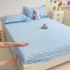 Twill brushed fitted sheet, thickened coir mattress protector, three-piece set, non-slip mattress cover