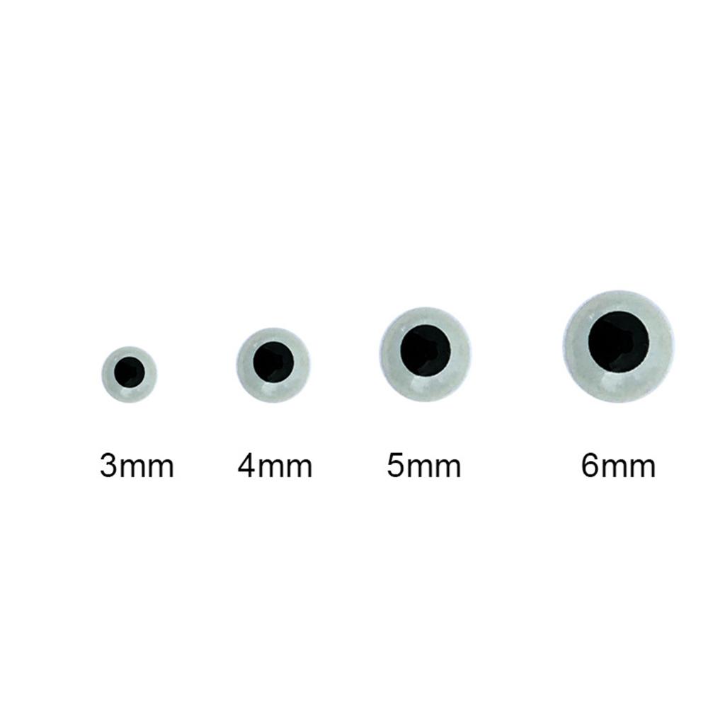 Fly Tying 3mm/4mm/5mm/6mm Jigs Crafts 3D Holographic Fishing Fishing Bait Luminous Fish Lure Eyes