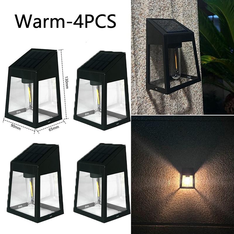 Солнечный настенный светильник уличный водонепроницаемый солнечный фонарь для дорожки, забора, двора, светящийся, для подсветки стен, для украшения сада, лампа накаливания