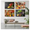 Canvas Painting Cuadros Scandinavian Posters and Prints Wall Art Food Picture Living Room Grains Spices Spoon Peppers Kitchen