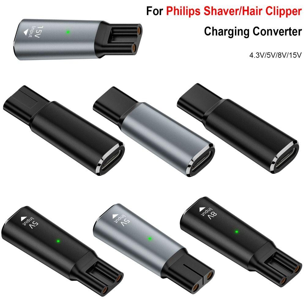 4.3V/5V/8V/15V Shaver Type-C Charging Converter Indicator Light Charge Connector for Philips