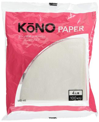 Бумажный фильтр для сифона Kono Coffee, на 4 порции, 100 шт., белый, MD-45