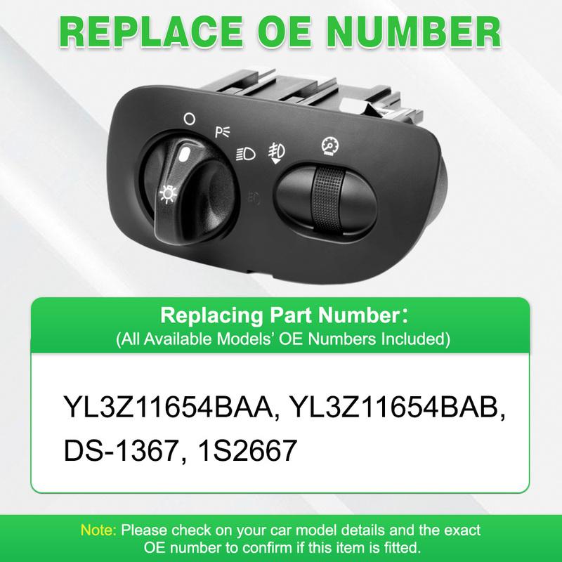 Черный 9 и 4 P для Ford F-150 2000-2003 для Ford Expedition 2000-2002 DS-1367 Переключатель фар YL3Z11654BAB