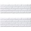 Dream Sticker Cushion Sheet Foam Brick Brick Wallpaper Renovation 3D Sticker Easy DIY 99cm X 29cm of FB-01 (White, (Set 6))
