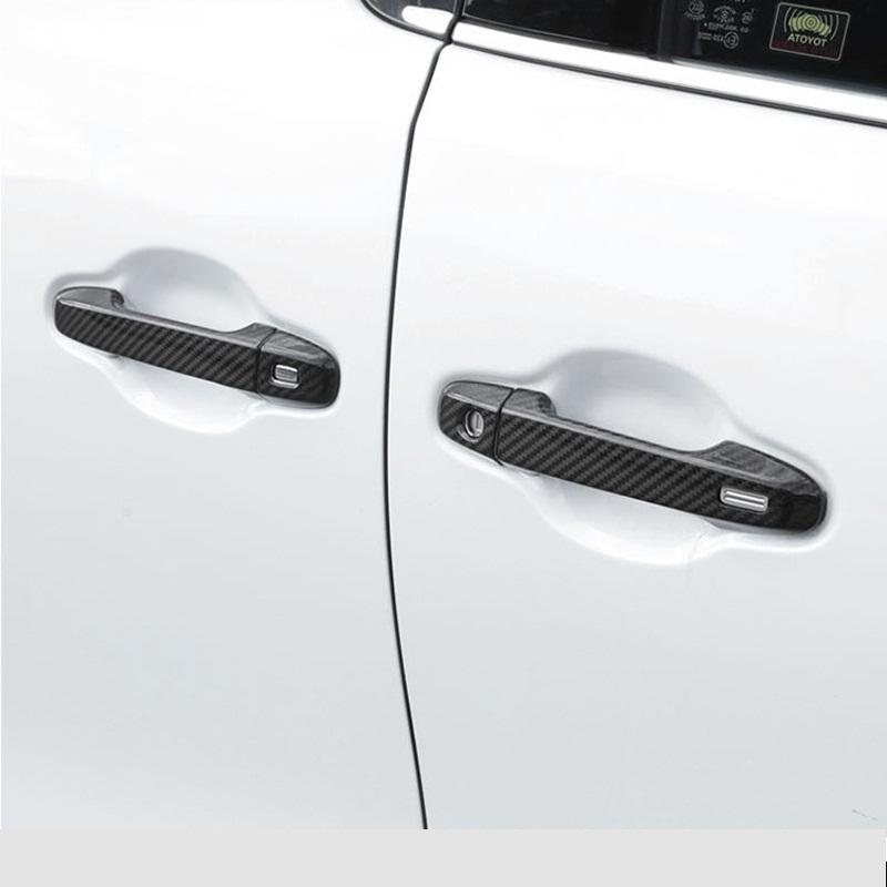 Для Toyota Sienta XP170 2015- ABS Углеродное волокно Роскошный комплект Накладки на ручки дверей автомобиля Накладки Молдинги Наклейки Аксессуары