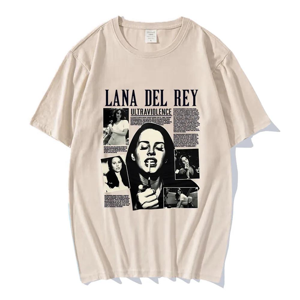 Lana Del Rey Singer Printing T-shirt Short Sleeve Cotton Soft Tee-shirt Spring Summer Casual /WoTshirts Camisas O-neck
