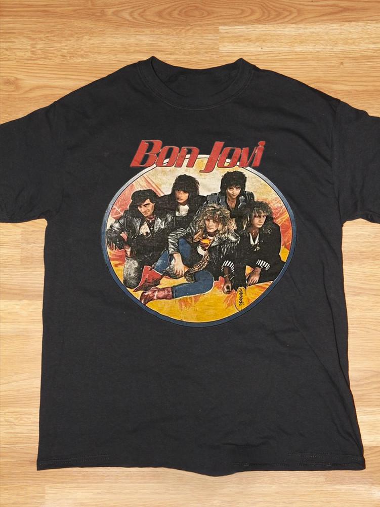 Bon Jovi Band World Tour Concert Short Sleeve Cotton Unisex Tee Shirt MK059 Unisex T-Shirt