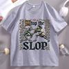 Stop The Slop T Shirt Medieval Knight Battle Tshirts Gothic Trendy Round Neck Cotton Short Sleeve Tshirts Unisex Printed Tees