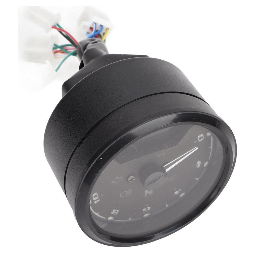 Motorcycle Speedometer Odometer 12000RPM 199KPH Retro LCD Digital Tachometer Gauge Fuel Oil Level Display Meter
