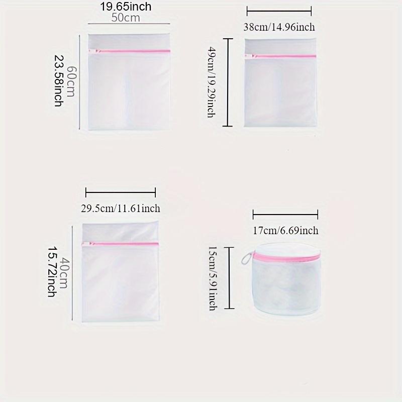 4 Pc Heavy-Duty Polyester Mesh Laundry Bags with Secure Zipper Closure, Machine Washable, Multiple Sizes for Delicates